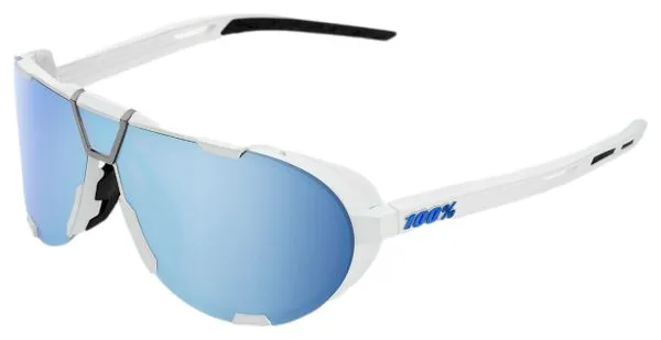 100% GAFAS DE SOL 100% WESTCRAFT SOFT TACT BLANCO  LENTES AZULES ESPEJADAS