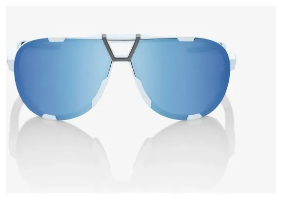 100% GAFAS DE SOL 100% WESTCRAFT SOFT TACT BLANCO  LENTES AZULES ESPEJADAS