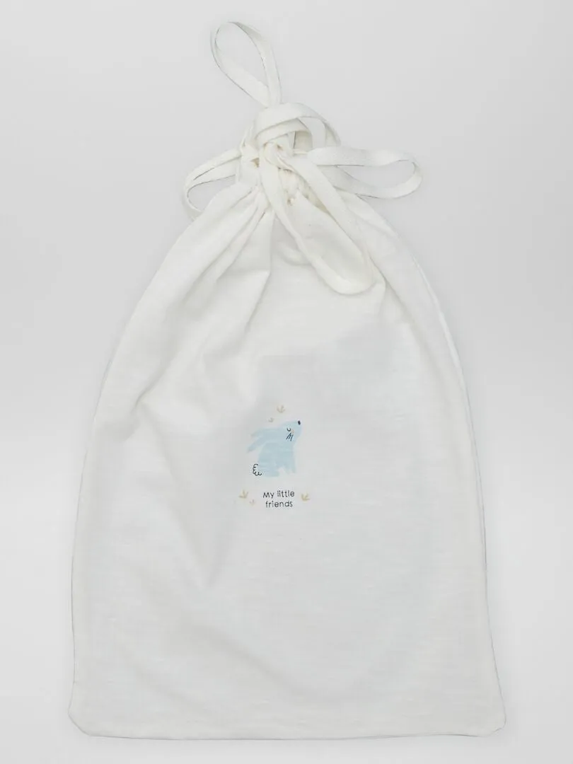7 BODIES CON FORMA CRUZADA + BOLSA DE ALMACENAMIENTO  BLANCO