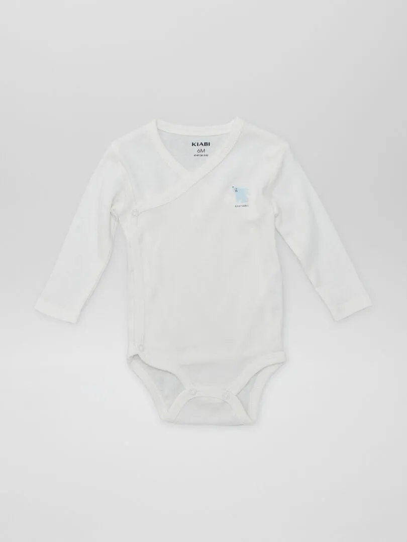 7 BODIES CON FORMA CRUZADA + BOLSA DE ALMACENAMIENTO  BLANCO