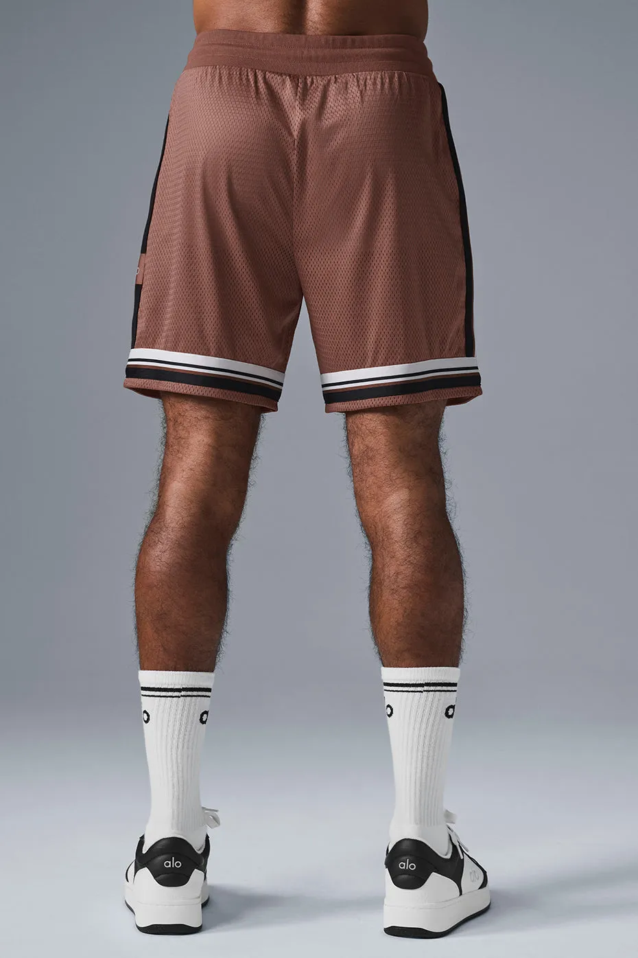 7 KEY MESH BASKETBALL SHORT  CHESTNUT