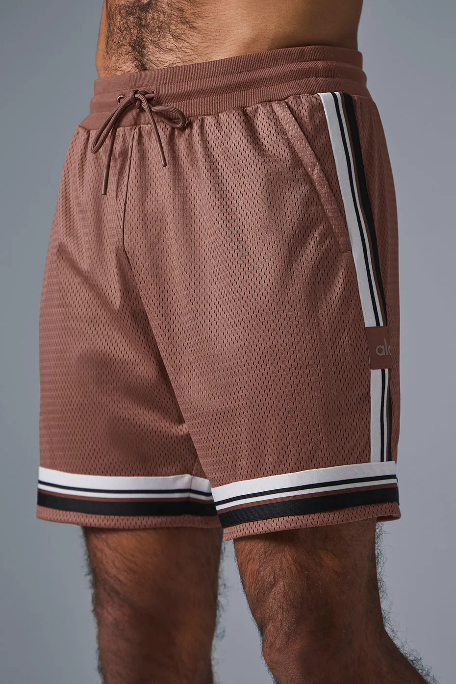 7 KEY MESH BASKETBALL SHORT  CHESTNUT