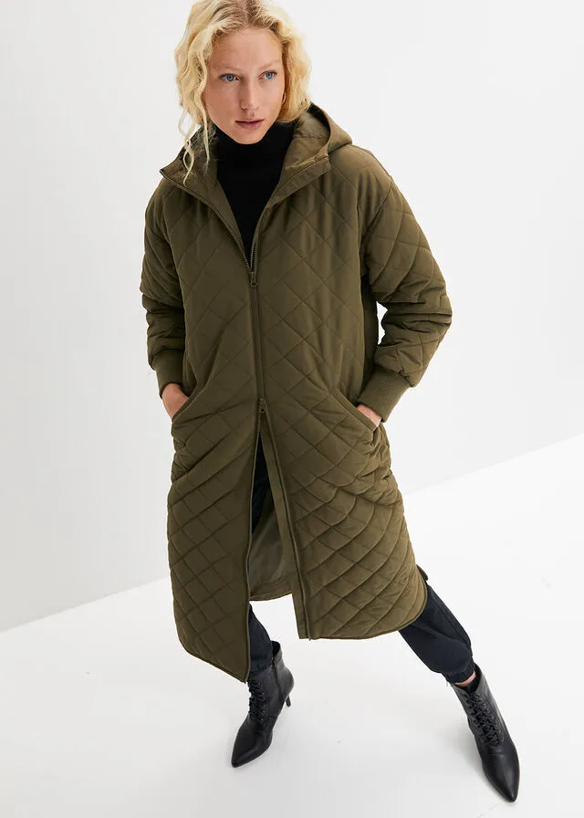 Abrigo acolchado oversize Verde oliva