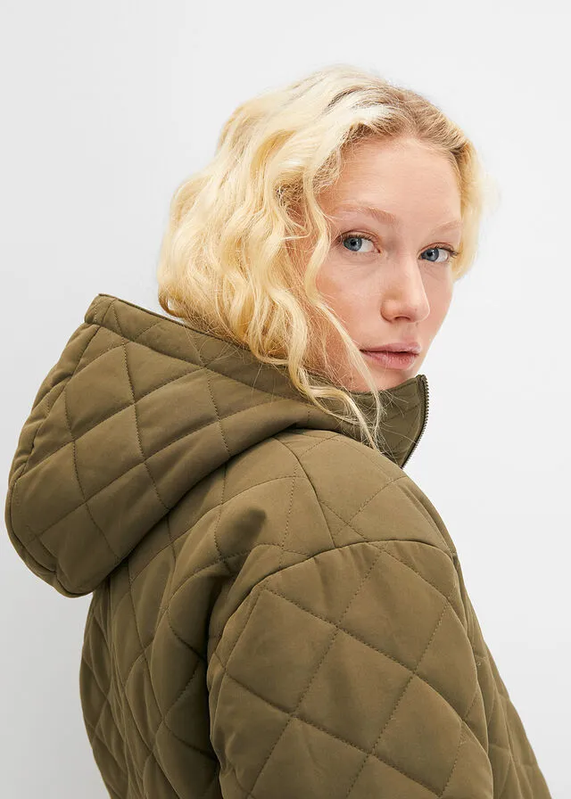 Abrigo acolchado oversize Verde oliva