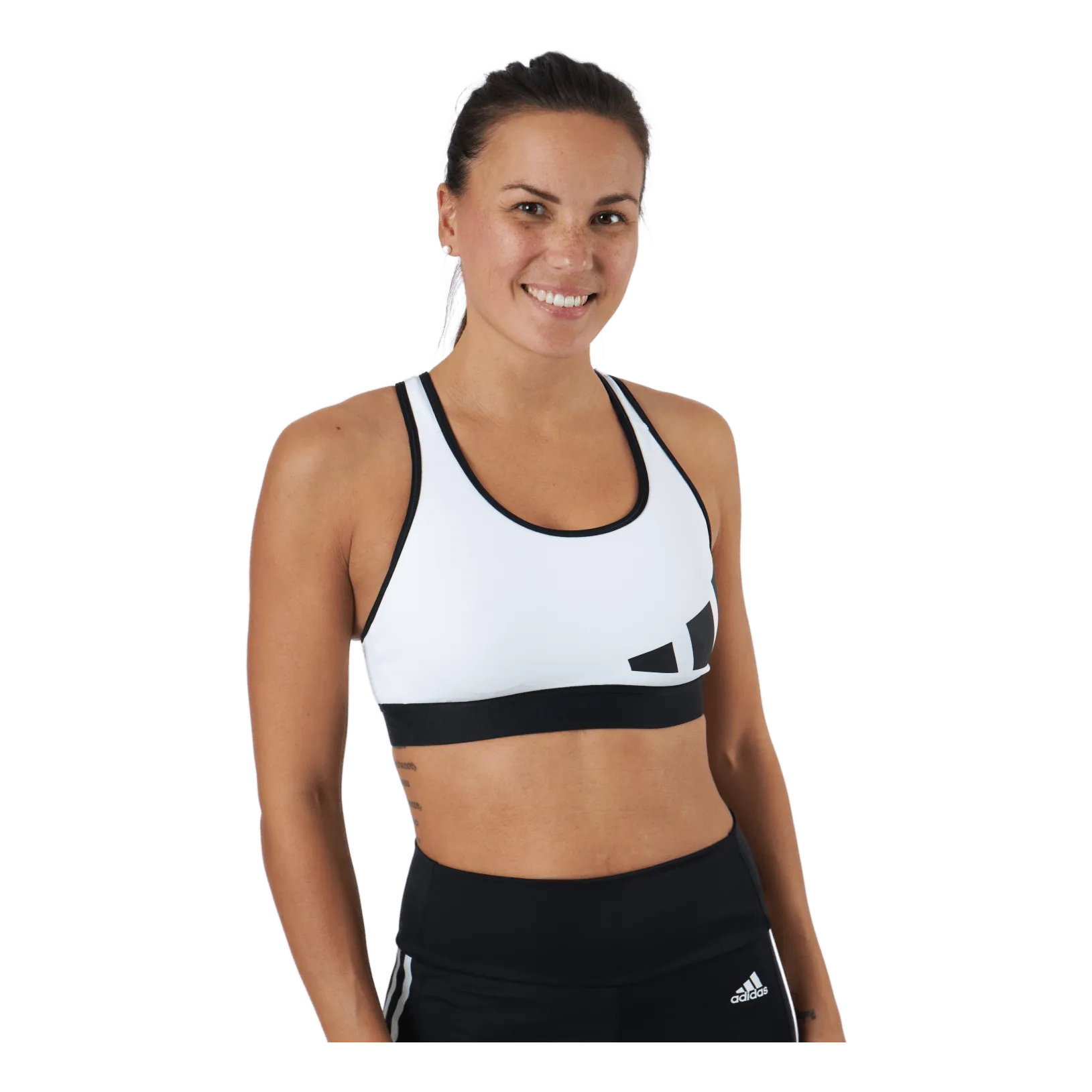 Adidas Believe This 3Bar Logo Bra White / Black