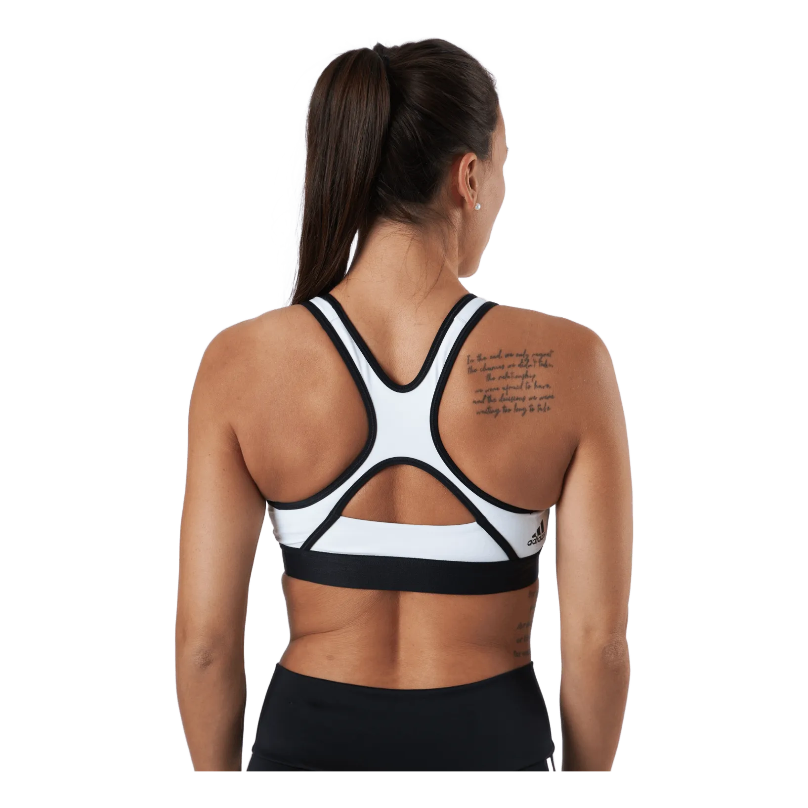 Adidas Believe This 3Bar Logo Bra White / Black