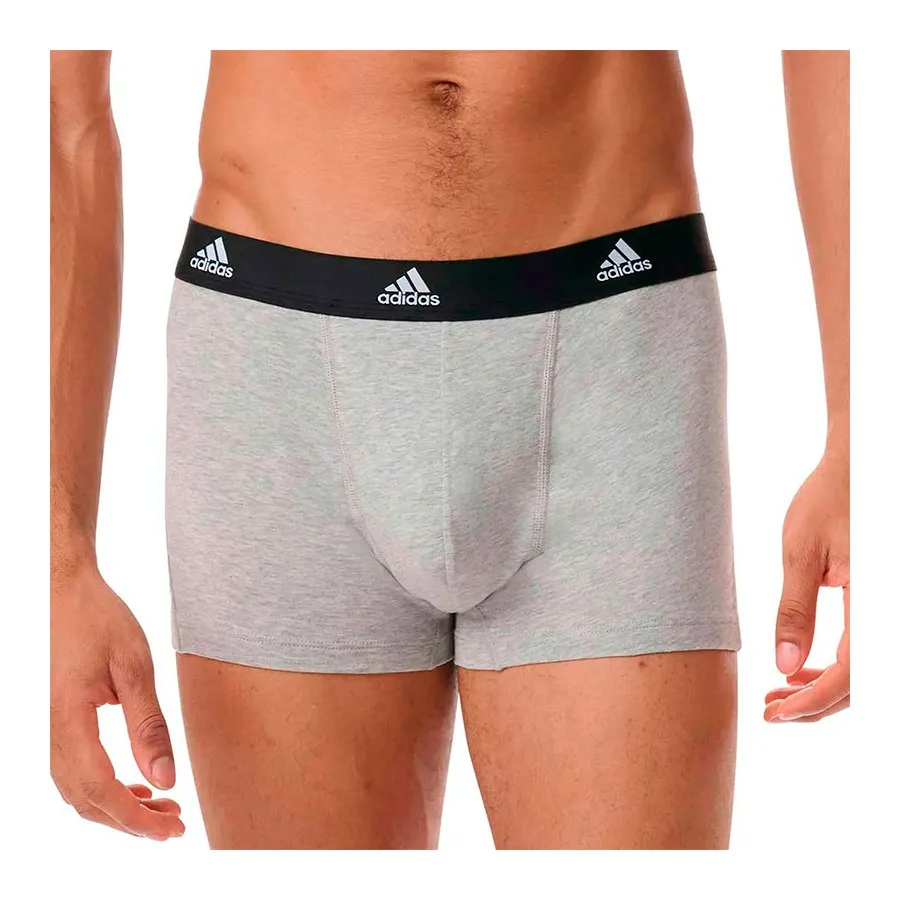 ADIDAS BOXER ACTIVE FLEX COTTON 2P Negro/Gris 4A1M20 917