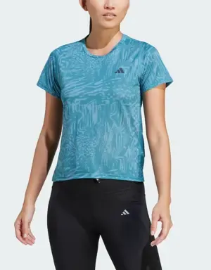 Adidas Camiseta Run Icons Logo Allover Print Running 3 bandas