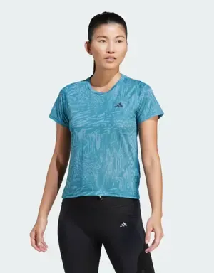 Adidas Camiseta Run Icons Logo Allover Print Running 3 bandas