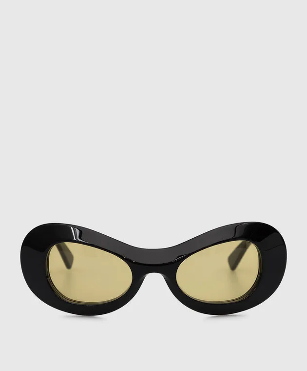 AMBUSH Black Jordee sunglasses with textured logo