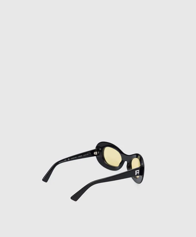 AMBUSH Black Jordee sunglasses with textured logo