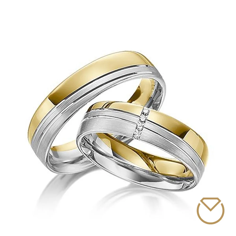 Argollas Dos Oros 18K/750 REF. 049ABA