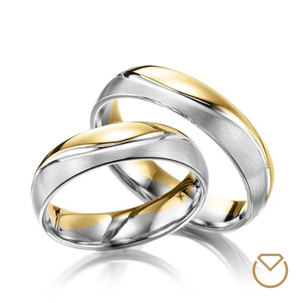 Argollas Dos Oros 18K/750 REF. 050ABA