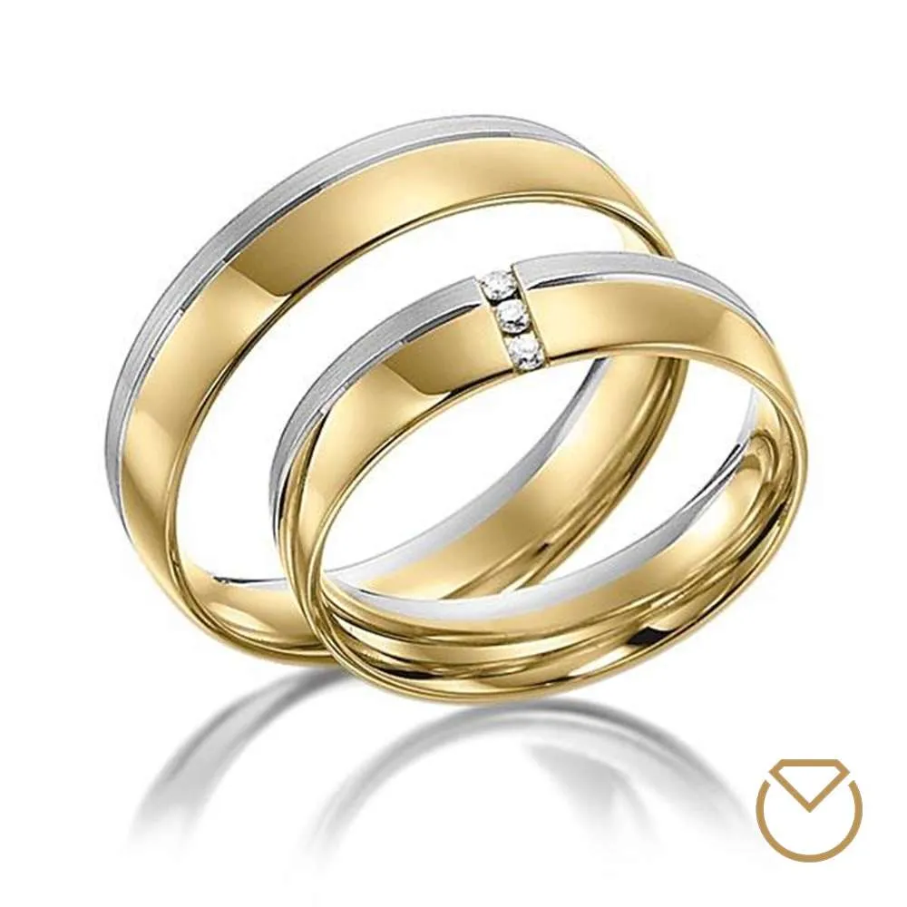 Argollas Dos Oros 18K/750 REF. 062ABA