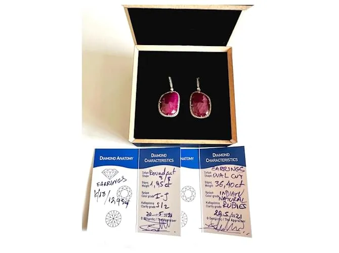 Autre Marque Aretes Roja Dorado 