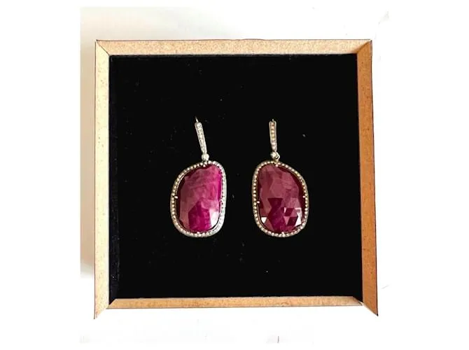 Autre Marque Aretes Roja Dorado 