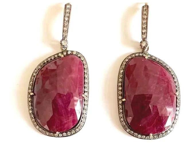 Autre Marque Aretes Roja Dorado 