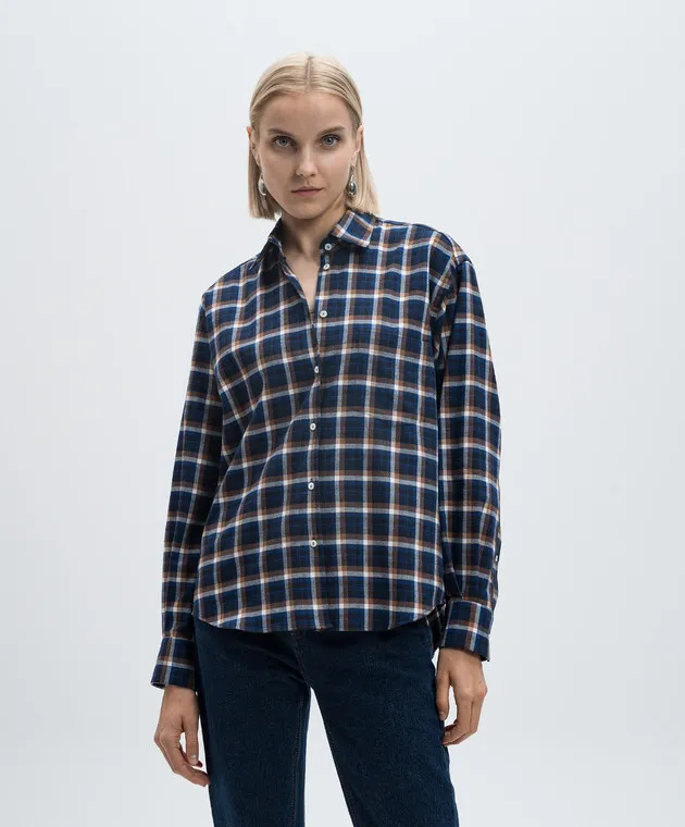 Babe Pay Pls Blue checked shirt