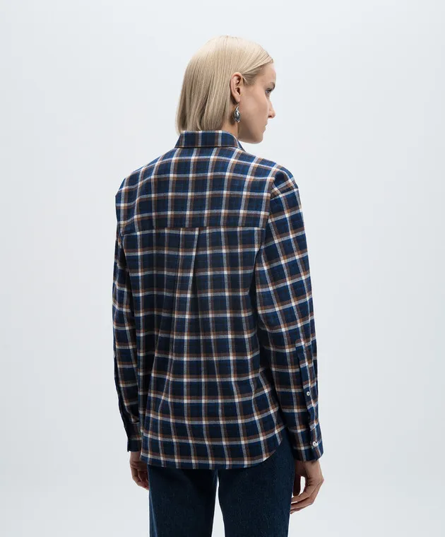 Babe Pay Pls Blue checked shirt