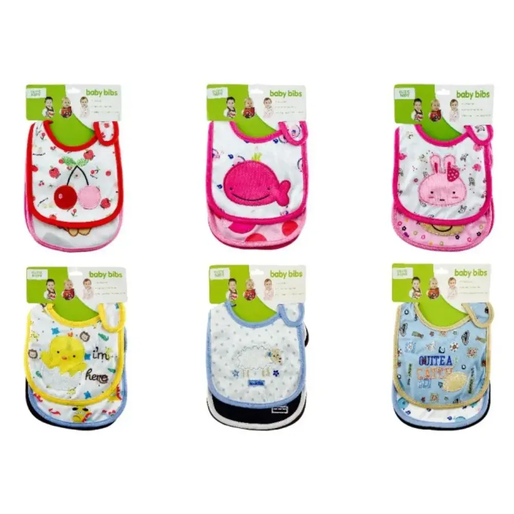 Baberos para bebés 3 piezas diseños surtidos