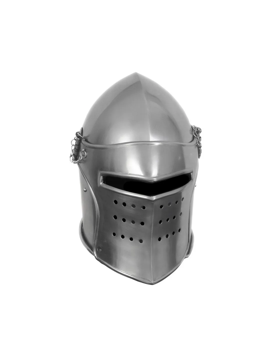 Bacinete de guerrero medieval, con visera