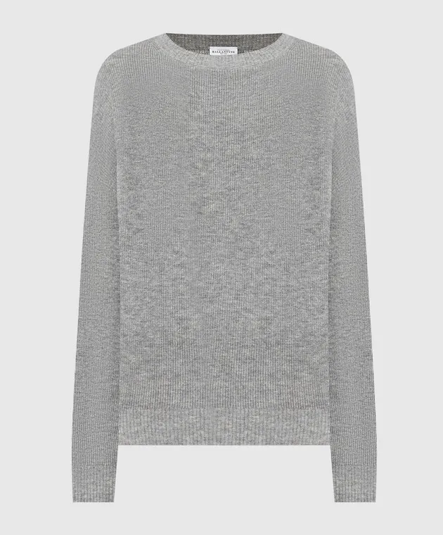 Ballantyne Gray wool and cashmere sweater