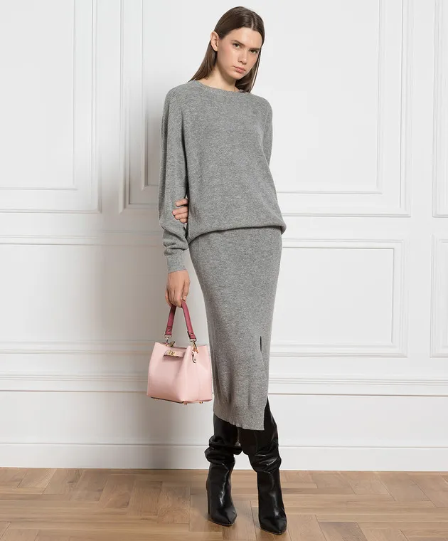 Ballantyne Gray wool and cashmere sweater