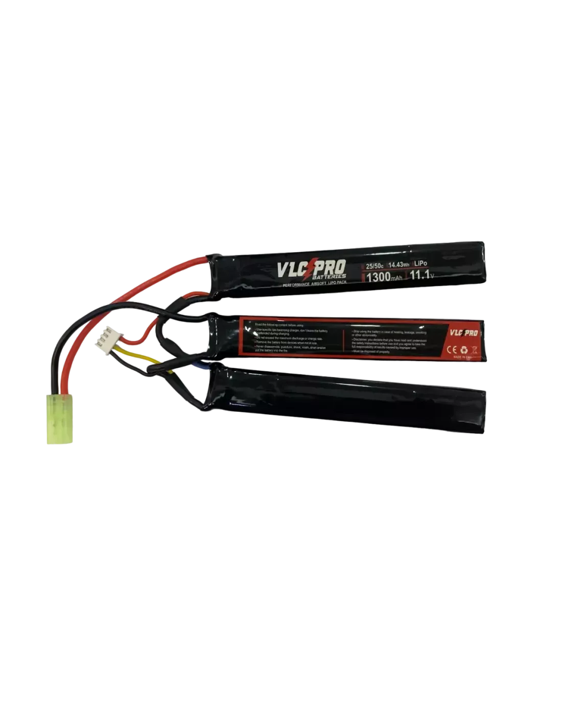 BATERIA LIPO 11.1V 1300 MAH  25/50C  NUNCHUCK  VLC PRO