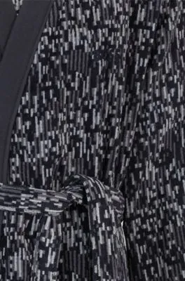 Batín de jacquard de algodón con logo bordado