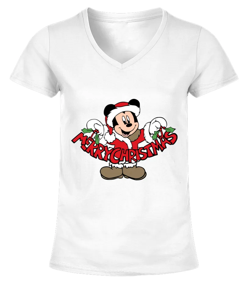 Believe in the magic of Christmas!mickey mouse Camiseta cuello pico Mujer