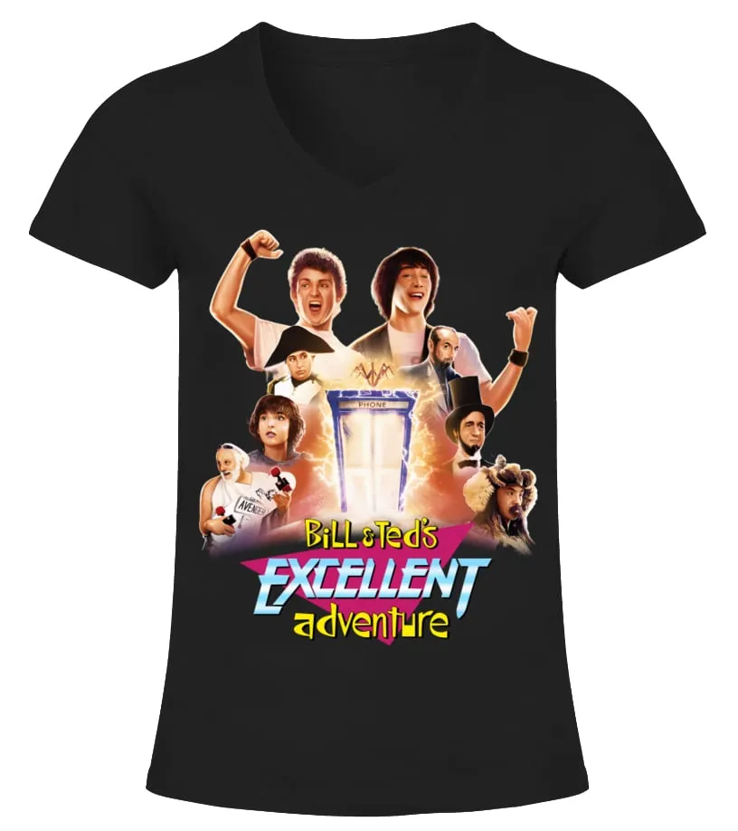Bill and Ted's Excellent Adventure BK (4) Camiseta cuello pico Mujer