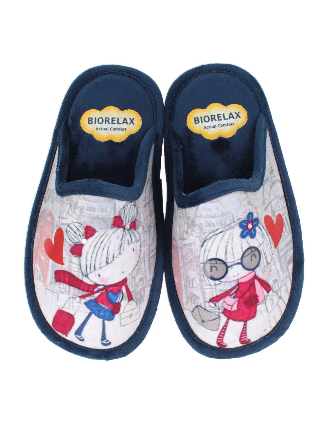 BIORELAX  ZAPATILLA CASA KIDS NIñA MALETA MARINO