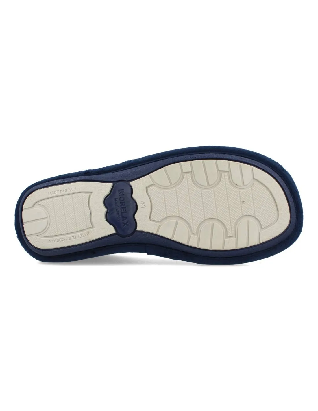 BIORELAX  ZAPATILLAS CASA CERRADA FELPA MARINO