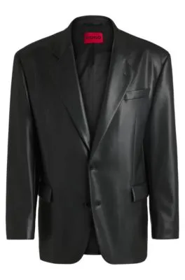 Blazer oversize fit de piel sintética