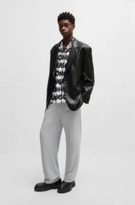 Blazer oversize fit de piel sintética