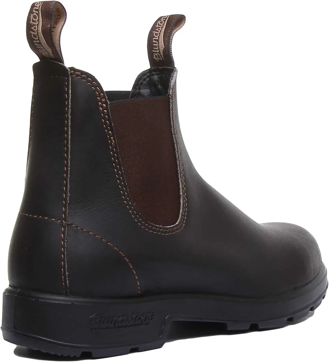 Blundstone 500 Botines de piel con elástico para mujer en marrón oscuro