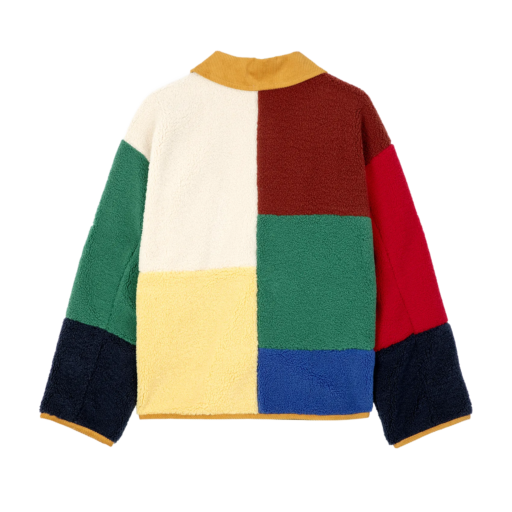 BOBO CHOSES Chaqueta de pelo de borreguito con cuello clásico en multicolor
