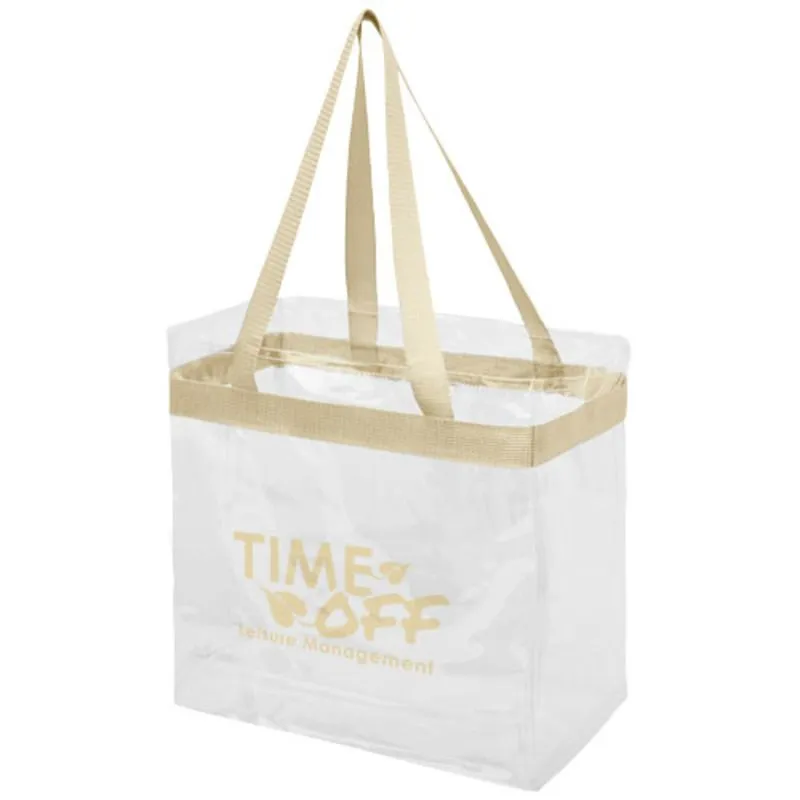 Bolsa tote corporativa transparente Hampton
