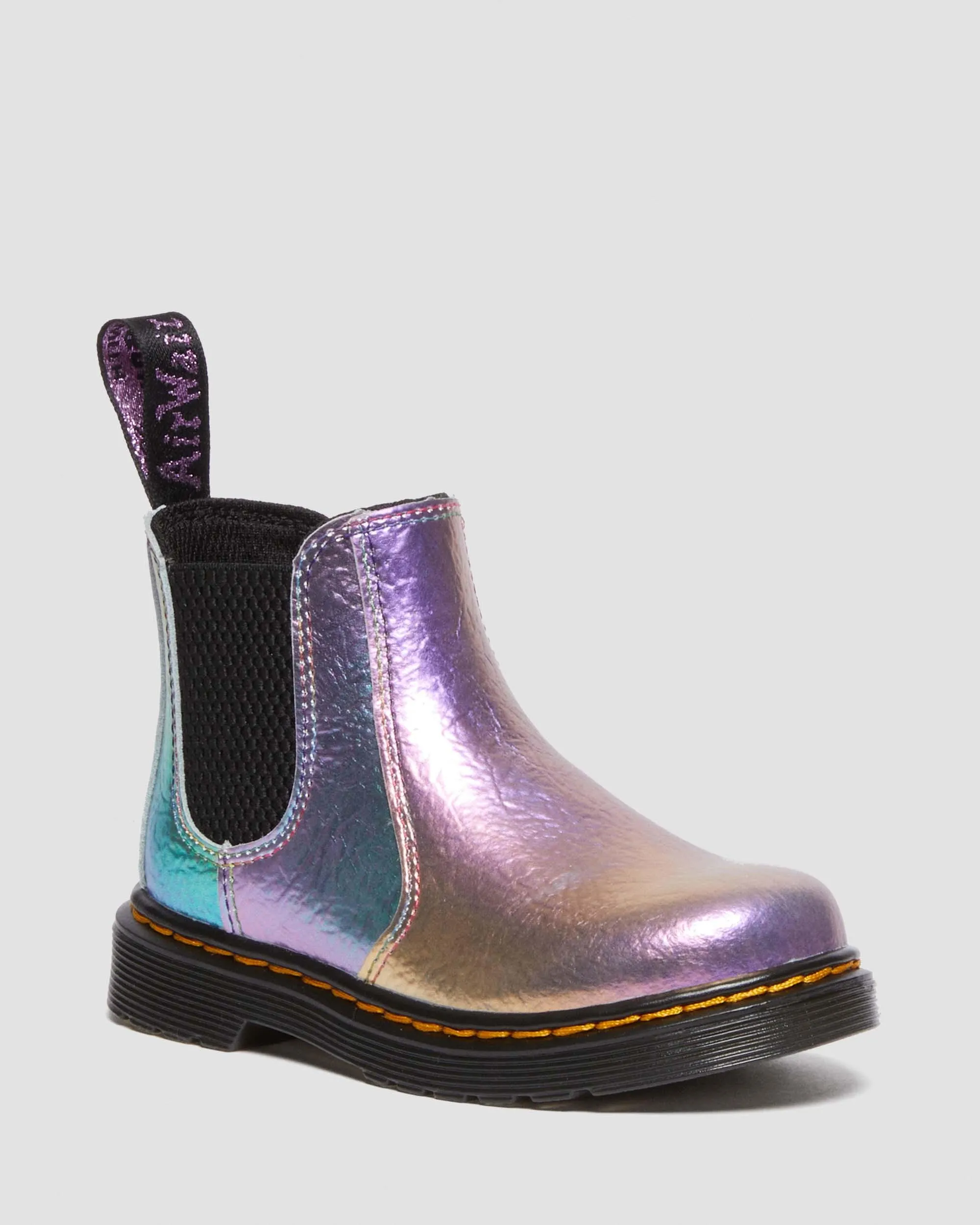 Botas Chelsea 2976 Rainbow Crinkle de piel para niños