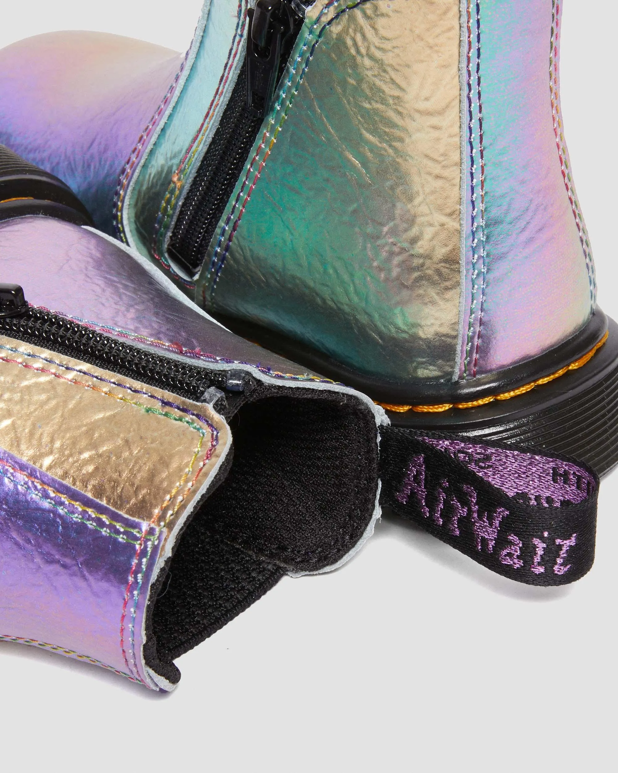 Botas Chelsea 2976 Rainbow Crinkle de piel para niños