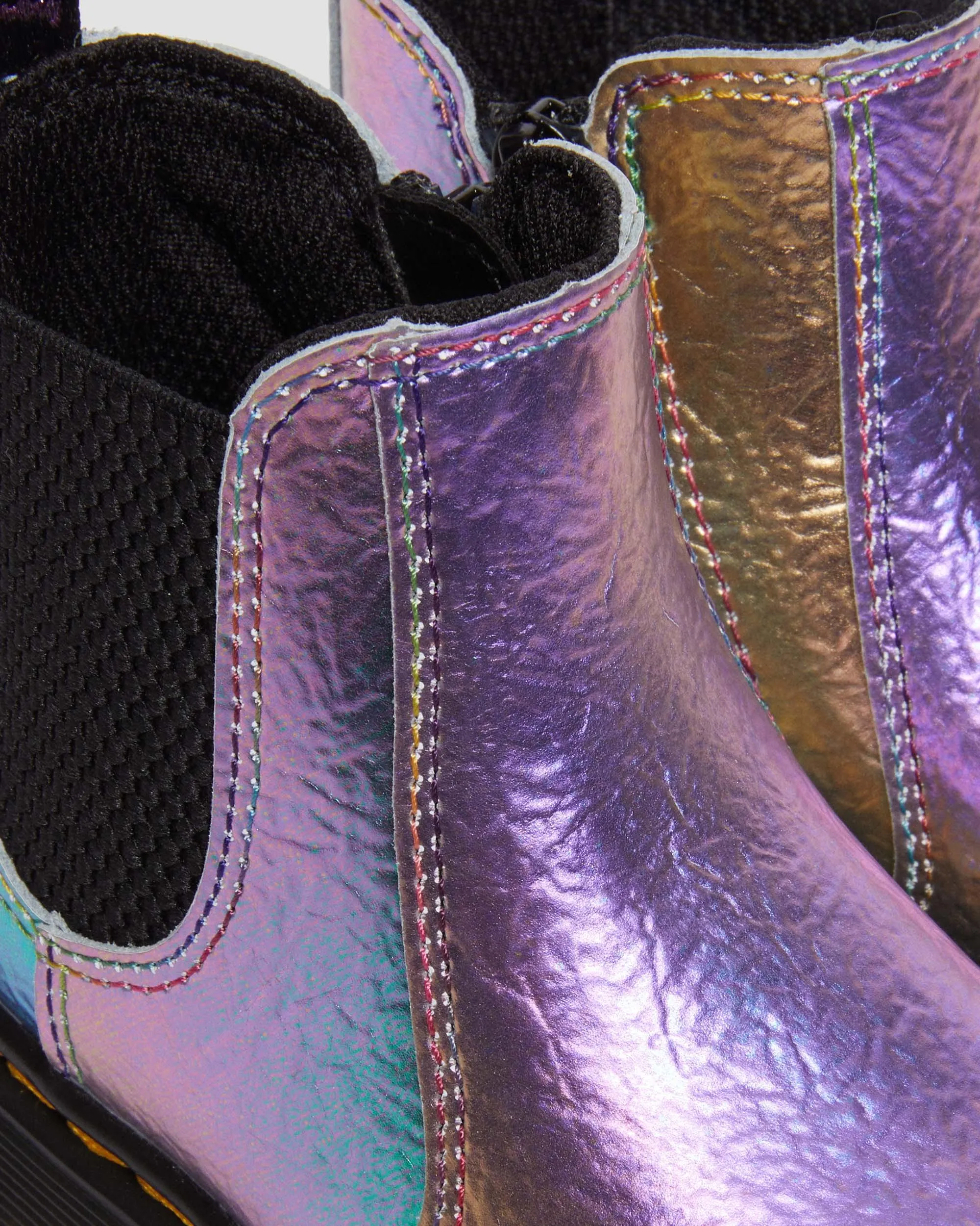 Botas Chelsea 2976 Rainbow Crinkle de piel para niños