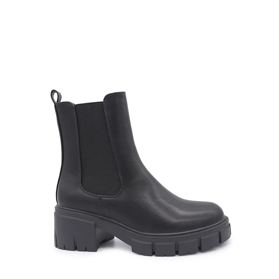 Botín Chelsea 24 Negro Moda Urbano