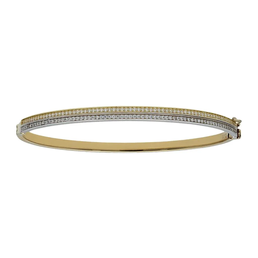 Brazalete Oro Bicolor Circonita