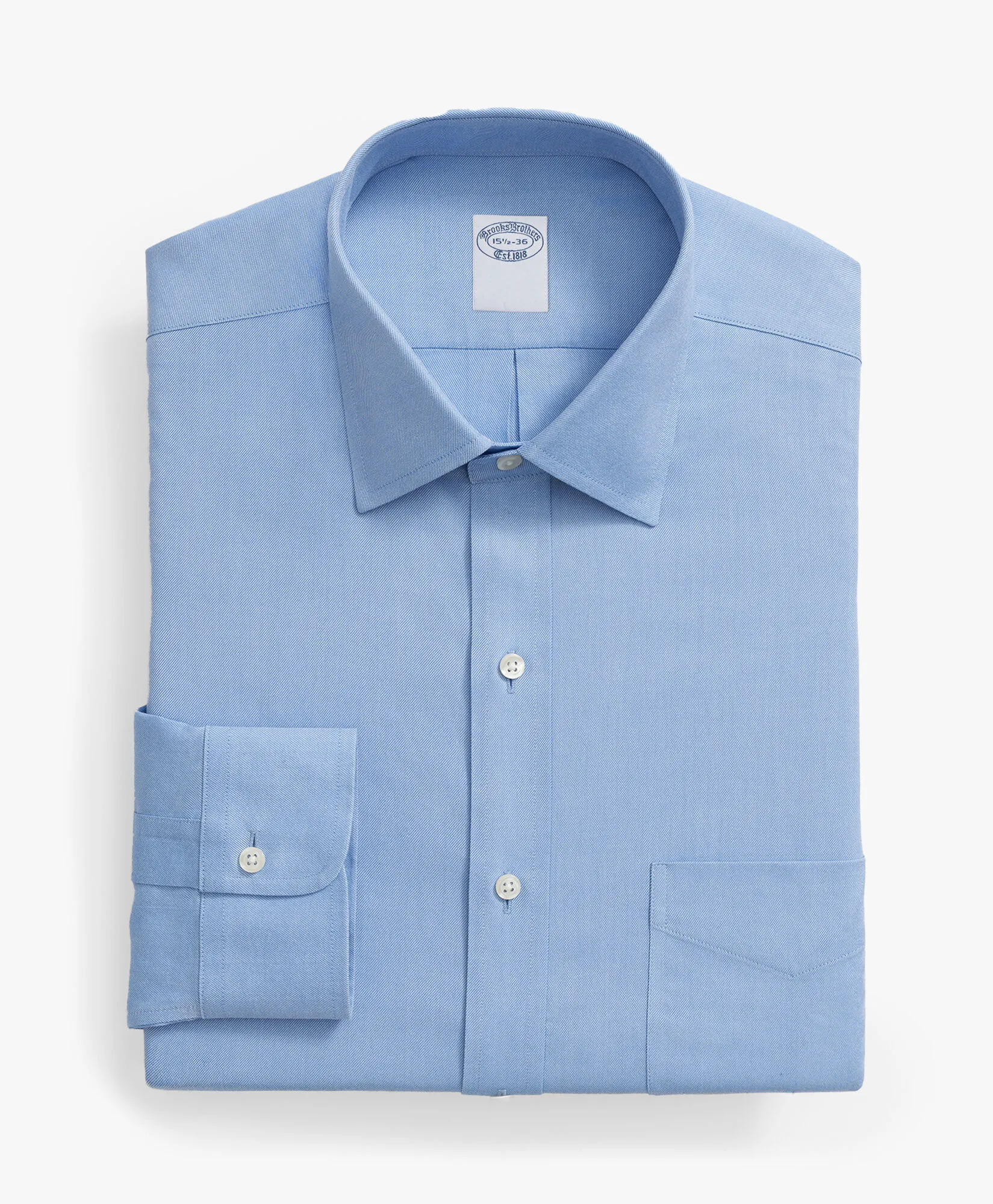 CAMISA DE VESTIR PERFORMANCE AZUL ULTRAMARINO DE CORTE REGULAR NONIRON CON CUELLO AINSLEY