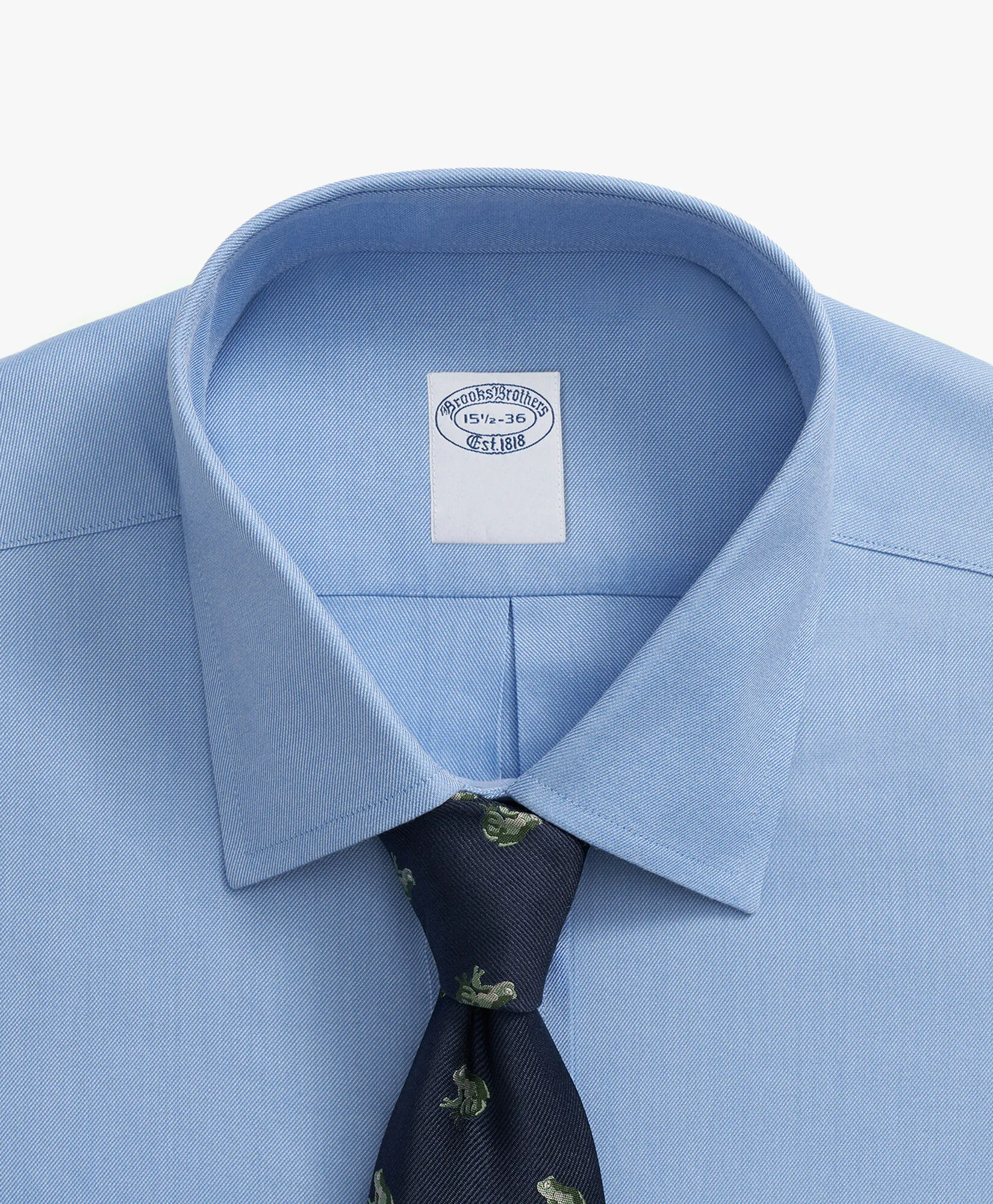 CAMISA DE VESTIR PERFORMANCE AZUL ULTRAMARINO DE CORTE REGULAR NONIRON CON CUELLO AINSLEY