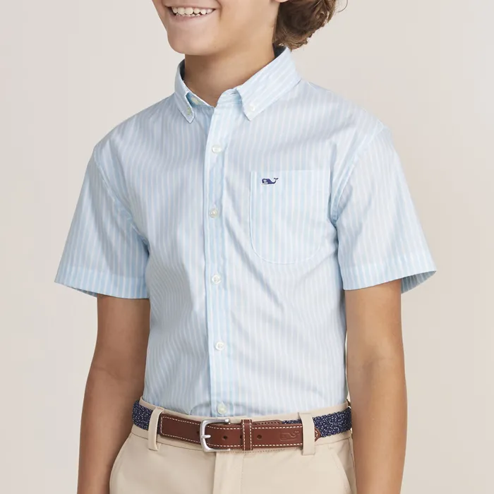 CAMISA M/C BOYS’ ONTHEGO BRRRº SHORTSLEEVE STRIPED SHIRT