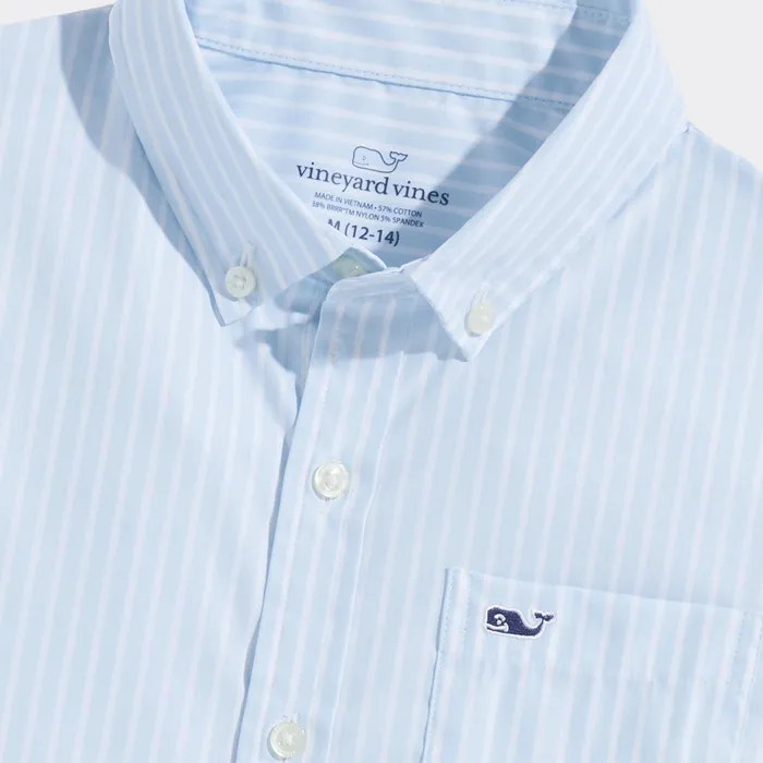 CAMISA M/C BOYS’ ONTHEGO BRRRº SHORTSLEEVE STRIPED SHIRT