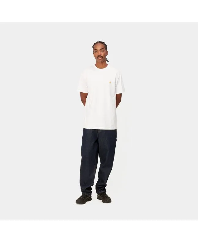 CAMISETA CARHARTT WIP CHASE BLANCODORADO