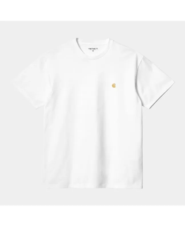 CAMISETA CARHARTT WIP CHASE BLANCODORADO
