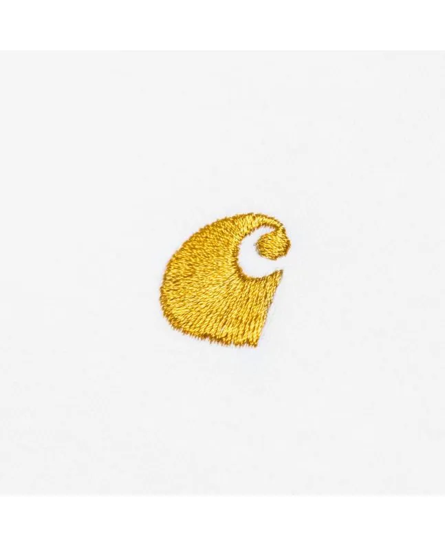 CAMISETA CARHARTT WIP CHASE BLANCODORADO